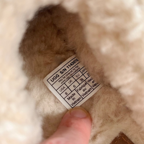 UGG Women's Platform Tazz Shearling Slippers Natural US 8 BRAID Ivory Red Fur - Picture 9 of 16